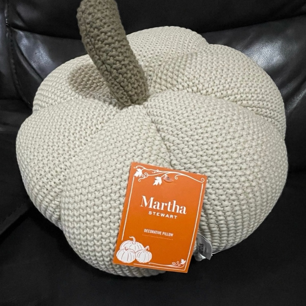 Martha Stewart Crochet Shaped Pumpkin Pillow